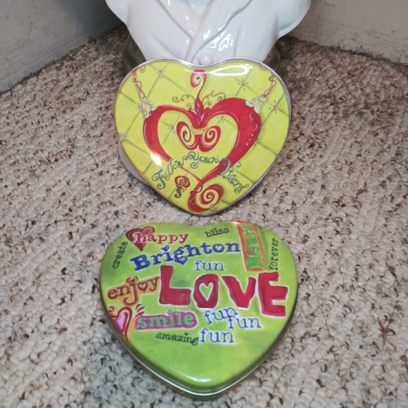 Brighton Accessories - Vintage Brighton Heart Shaped Jewelry Tins